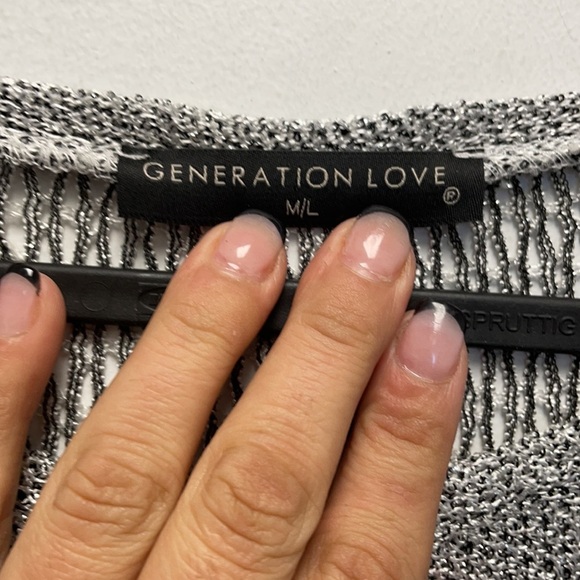 Generation Love silver metallic long sleeve top - Picture 4 of 4